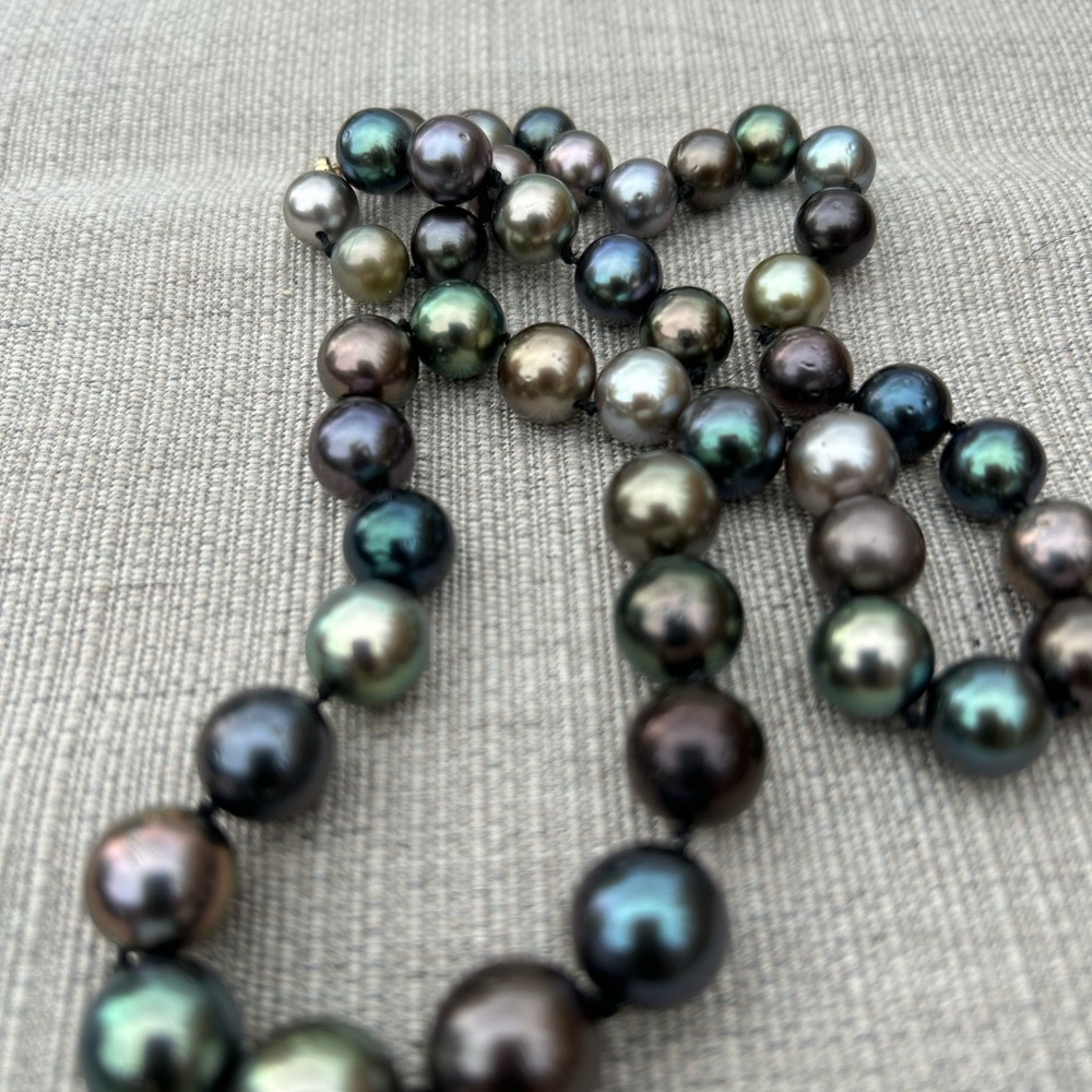 Natural Multi-Color Tahitian Pearl Necklace